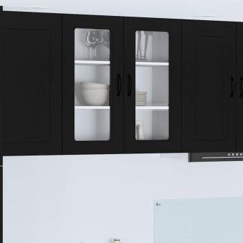 ARDEBO.de - Küchenhängeschrank Schwarz 80 x 31 x 80 cm Holzwerkstoff