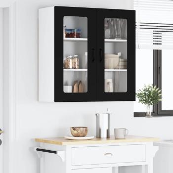 Küchenhängeschrank Schwarz 80 x 31 x 80 cm Holzwerkstoff