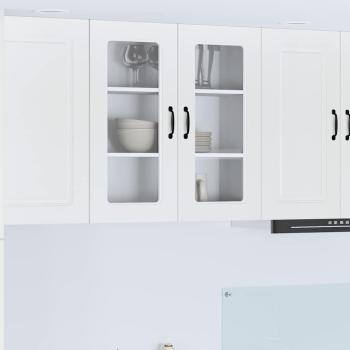 ARDEBO.de - Küchenhängeschrank Hochglanz Weiß 80 x 31 x 80 cm Holzwerkstoff