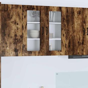 ARDEBO.de - Küchenhängeschrank mit Regal Geräucherte Eiche 80 x 31 x 80 cm