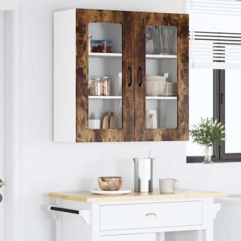 Küchenhängeschrank mit Regal Geräucherte Eiche 80 x 31 x 80 cm