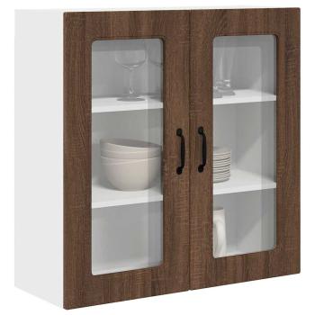 Küchenhängeschrank mit Regal Braun Eichen-Optik 80 x 31 x 80 cm