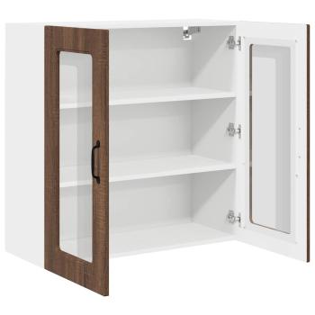 Küchenhängeschrank mit Regal Braun Eichen-Optik 80 x 31 x 80 cm