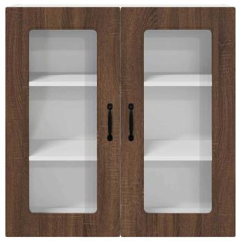 Küchenhängeschrank mit Regal Braun Eichen-Optik 80 x 31 x 80 cm