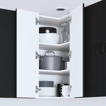 Küchenhängeschrank Schwarz 57 x 57 x 80 cm Holzwerkstoff