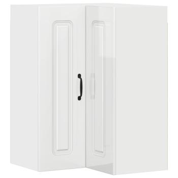 ARDEBO.de - Küchenhängeschrank Hochglanz Weiß 57 x 57 x 80 cm Holzwerkstoff