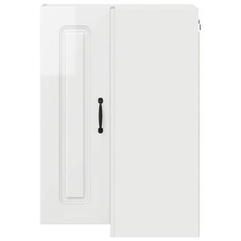 Küchenhängeschrank Hochglanz Weiß 57 x 57 x 80 cm Holzwerkstoff