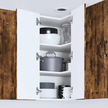 Küchenhängeschrank mit Regal Geräucherte Eiche 57 x 57 x 80 cm