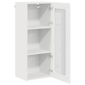 Küchenhängeschrank mit Regal Hochglanz Weiß 40 x 31 x 100 cm