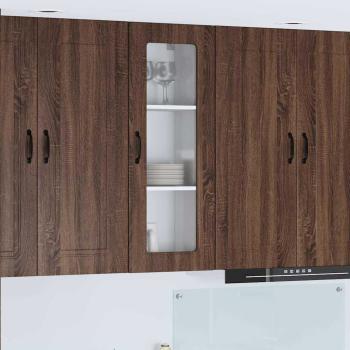 ARDEBO.de - Küchenhängeschrank mit Tür Braun Eichen-Optik 40 x 31 x 100 cm