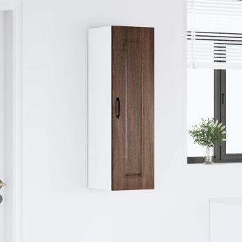 Küchenhängeschrank mit Tür Braun Eichen-Optik 30 x 31 x 100 cm