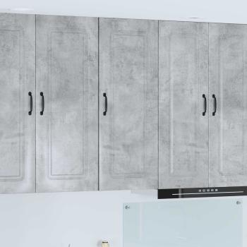 ARDEBO.de - Küchenhängeschrank Beton Grau 40 x 31 x 100 cm Holzwerkstoff