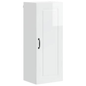 Küchenhängeschrank mit Regal Hochglanz Weiß 40 x 31 x 100 cm