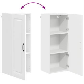 Küchenhängeschrank mit Regal Hochglanz Weiß 40 x 31 x 100 cm