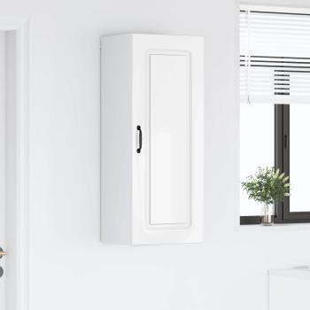 Küchenhängeschrank mit Regal Hochglanz Weiß 40 x 31 x 100 cm