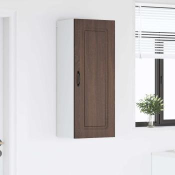 Küchenhängeschrank mit Tür Braun Eichen-Optik 40 x 31 x 100 cm