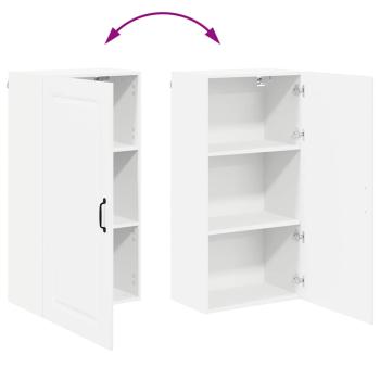 Küchenhängeschrank mit Regal Hochglanz Weiß 50 x 31 x 100 cm