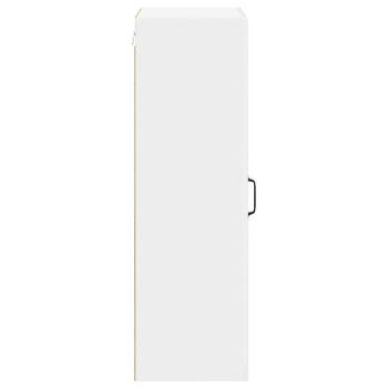 Küchenhängeschrank mit Regal Hochglanz Weiß 50 x 31 x 100 cm