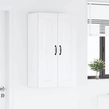 Küchenhängeschrank mit Regal Hochglanz Weiß 60 x 31 x 100 cm