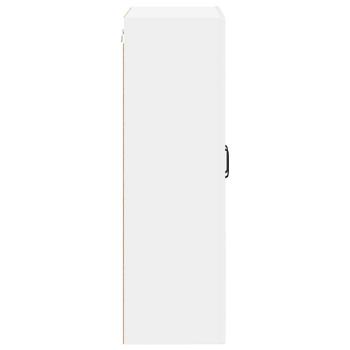 Küchenhängeschrank mit Regal Hochglanz Weiß 60 x 31 x 100 cm
