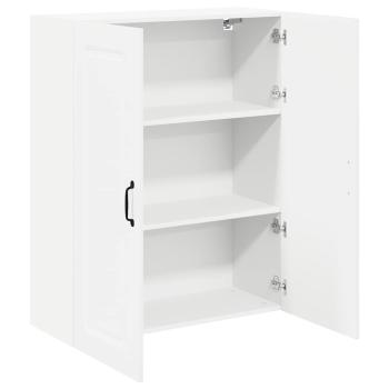 Küchenhängeschrank mit Regal Hochglanz Weiß 80 x 31 x 100 cm