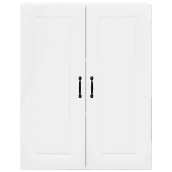 Küchenhängeschrank mit Regal Hochglanz Weiß 80 x 31 x 100 cm