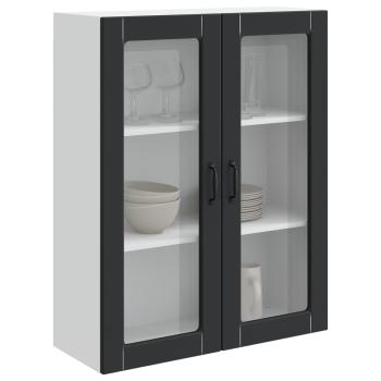 Küchenhängeschrank Schwarz 80 x 31 x 100 cm Holzwerkstoff