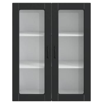Küchenhängeschrank Schwarz 80 x 31 x 100 cm Holzwerkstoff