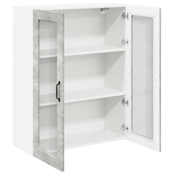 Küchenhängeschrank Beton Grau 80 x 31 x 100 cm Holzwerkstoff