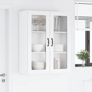 Küchenhängeschrank mit Regal Hochglanz Weiß 80 x 31 x 100 cm