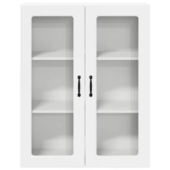 Küchenhängeschrank mit Regal Hochglanz Weiß 80 x 31 x 100 cm