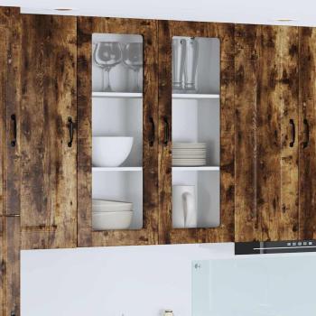 ARDEBO.de - Küchenhängeschrank mit Regal Geräucherte Eiche 80 x 31 x 100 cm