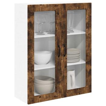 Küchenhängeschrank mit Regal Geräucherte Eiche 80 x 31 x 100 cm