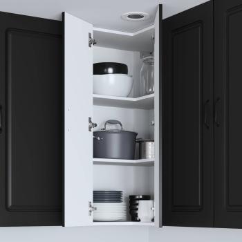 Küchenhängeschrank Schwarz 57 x 57 x 100 cm Holzwerkstoff