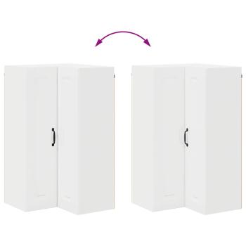 Küchenhängeschrank mit Regal Hochglanz Weiß 57 x 57 x 100 cm