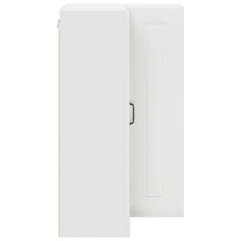 Küchenhängeschrank mit Regal Hochglanz Weiß 57 x 57 x 100 cm