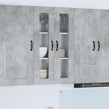 ARDEBO.de - Küchenhängeschrank Beton Grau 60 x 31 x 100 cm Holzwerkstoff