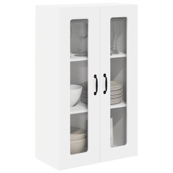 Küchenhängeschrank mit Regal Hochglanz Weiß 60 x 31 x 100 cm