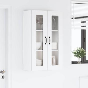 Küchenhängeschrank mit Regal Hochglanz Weiß 60 x 31 x 100 cm