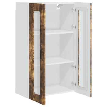 Küchenhängeschrank mit Regal Geräucherte Eiche 60 x 31 x 100 cm