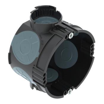 ARDEBO.de OBO Bettermann UG 46-GS-L UP Gerätedose mit Geräteschrauben, luftdicht, Ø60mm, tiefschwarz/blaugrau (2003707)