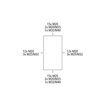 Spelsberg AKL 3-th Leergehäuse, metrische Vorprägungen, IP65, 300x450x209 mm, grau/transparent (74690301)