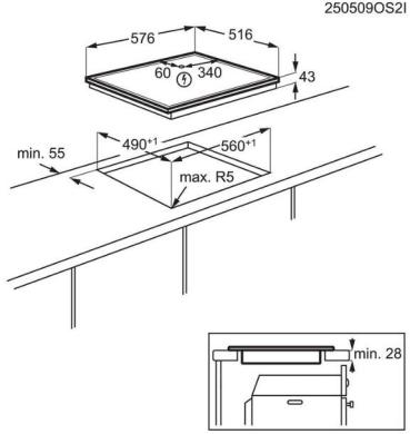 AEG KOMBI1026 EEK: A Herdset mit Glaskeramikkochfeld (OU5AE10CM + TA64RA00XB), 60 cm breit, 65 L, Edelstahl Antifingerprint (801419453)