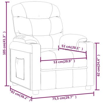 Relaxsessel Dunkelbraun Stoff