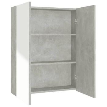 Bad-Spiegelschrank 60x15x75 cm MDF Betongrau