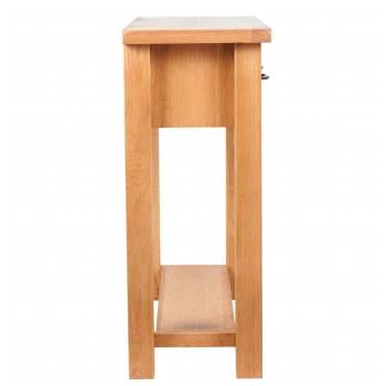 Konsolentisch mit 2 Schubladen 83x30x73 cm Massivholz Eiche