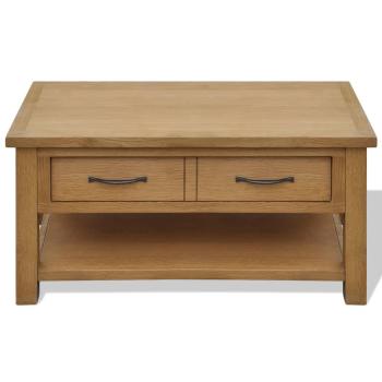 Couchtisch 88x53x45 cm Massivholz Eiche