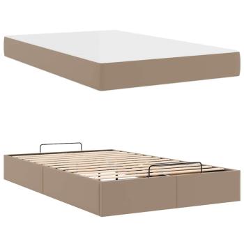 Bettgestell mit Matratze Cappuccino 120 x 200 cm Kunstleder