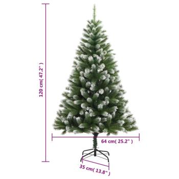 Künstlicher Weihnachtsbaum Klappbar Beschneit 120 cm