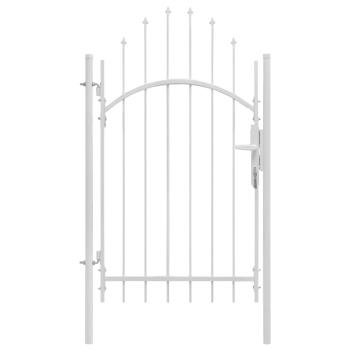 ARDEBO.de - Gartentor Stahl 1x2,45 m Weiß